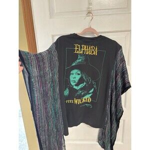 ELPHABA I Feel  Wicked Upcycled  Poncho Top  One Size Fits Most Boho Hippie